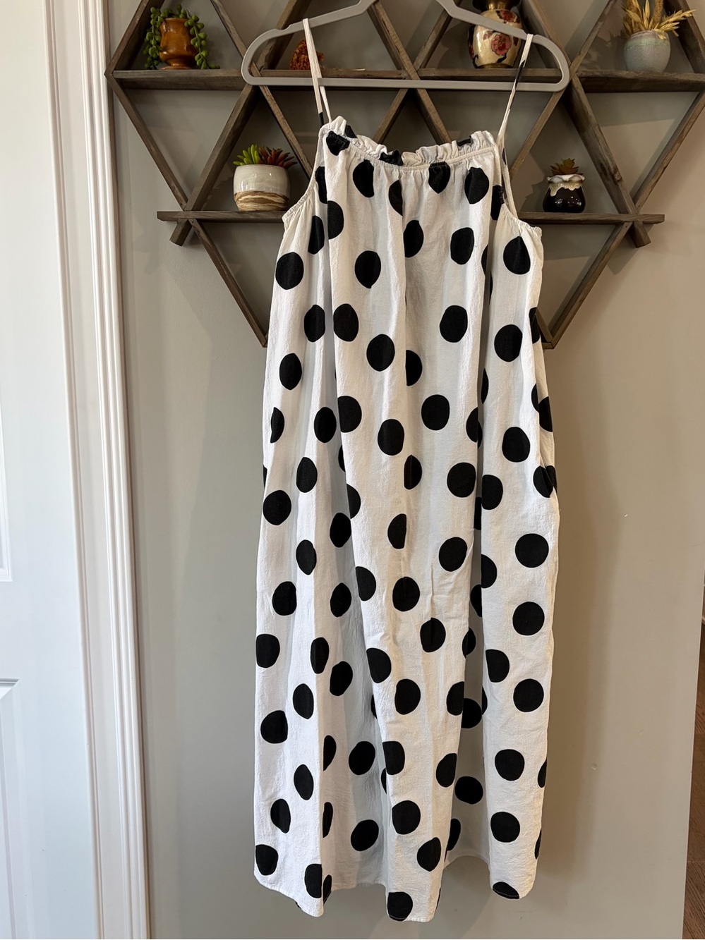 Tabitha Brown for Target Black & White Polka Dot Cover-Up Sundress. Size large. - Picture 3 of 10